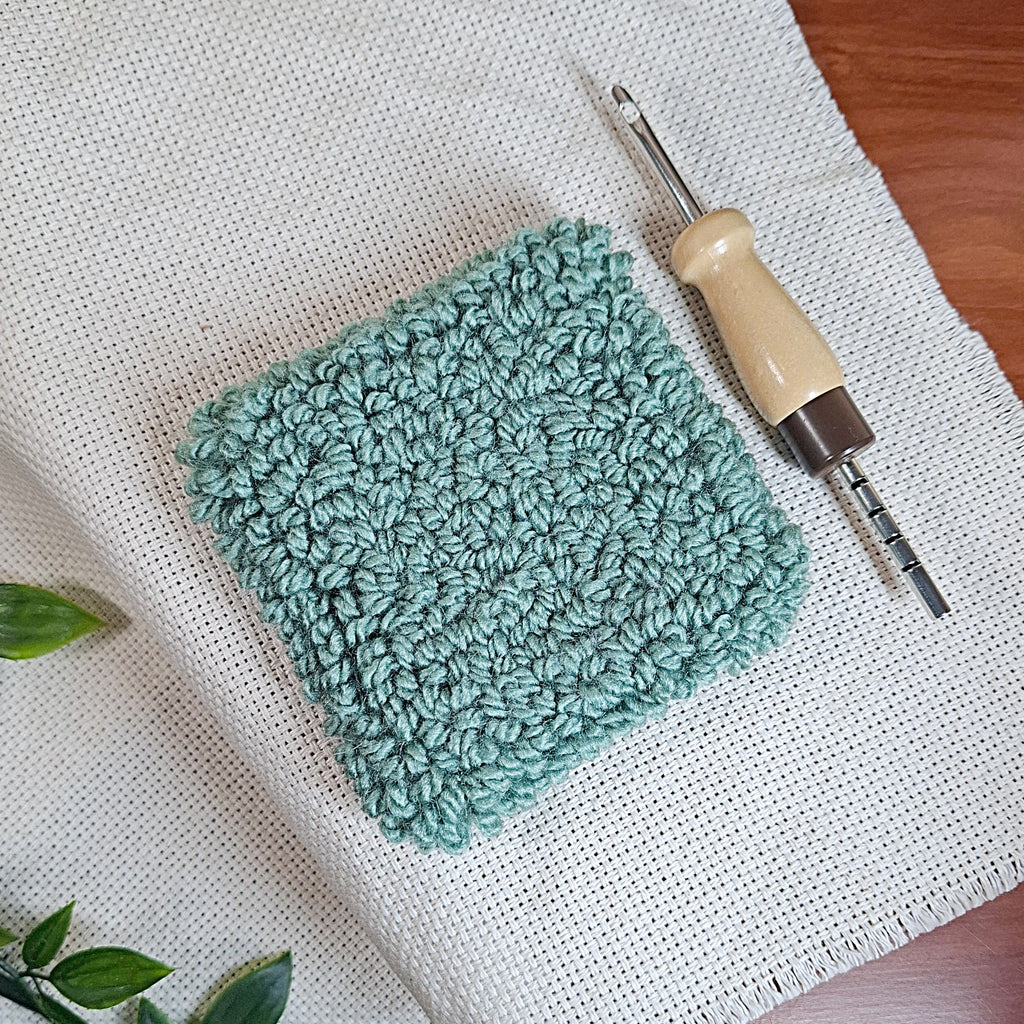 ago punch needle da 4 mm e campione di punti realizzabili con quest'ago