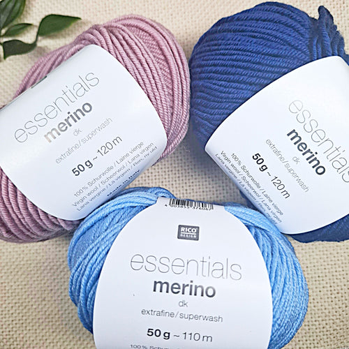 selezione di esempio di  filati per punch needle da 3 mm