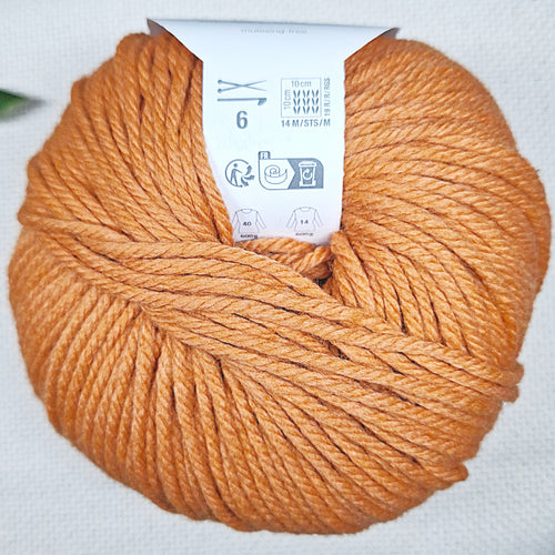 Filato punch needle spessore Chunky arancio
