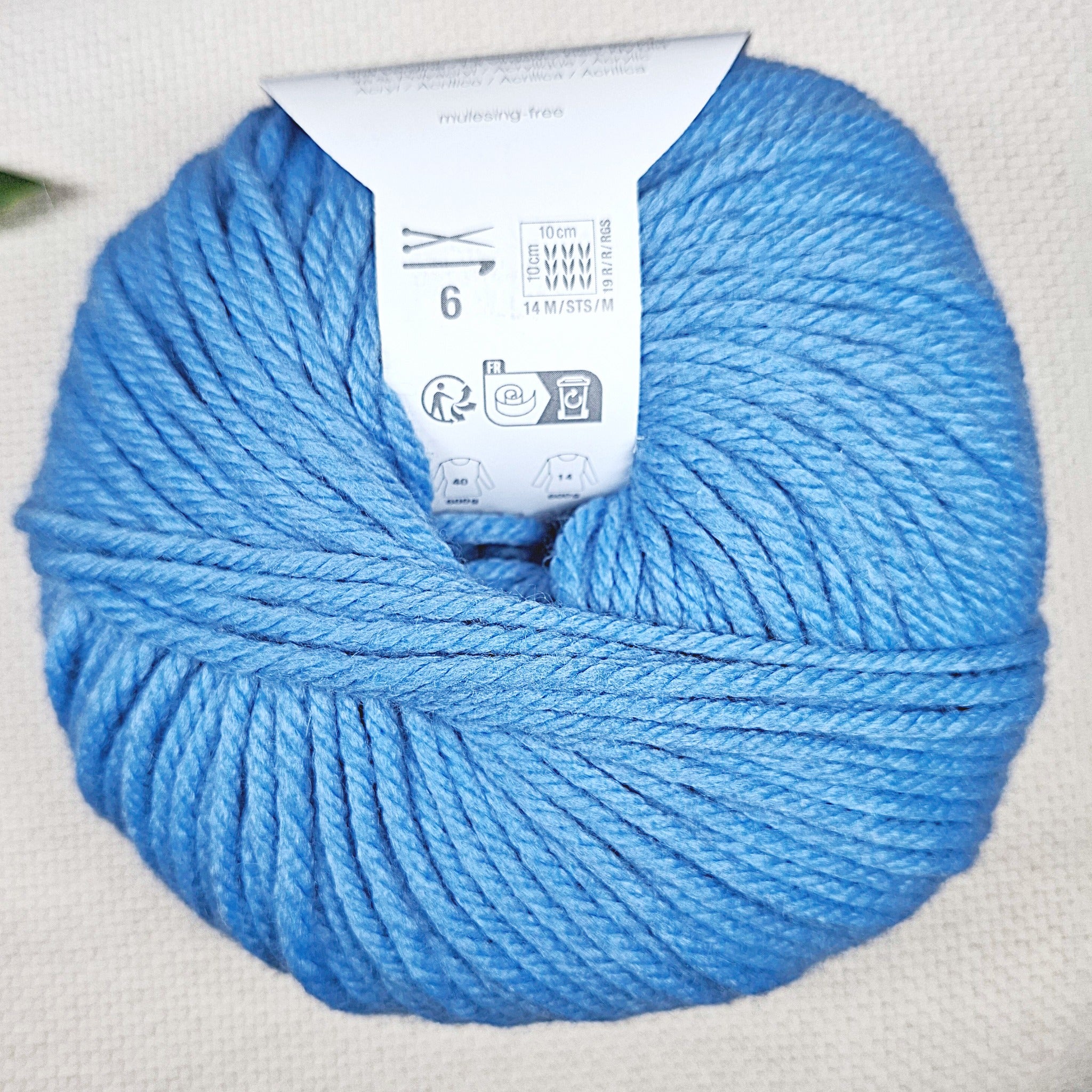 Filato punch needle spessore Chunky blu