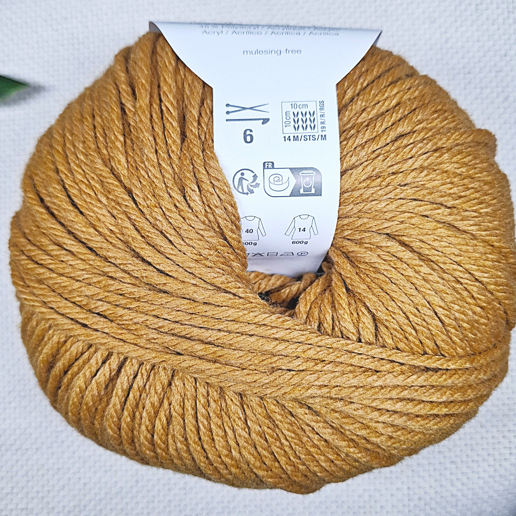 Filato punch needle spessore Chunky ocra