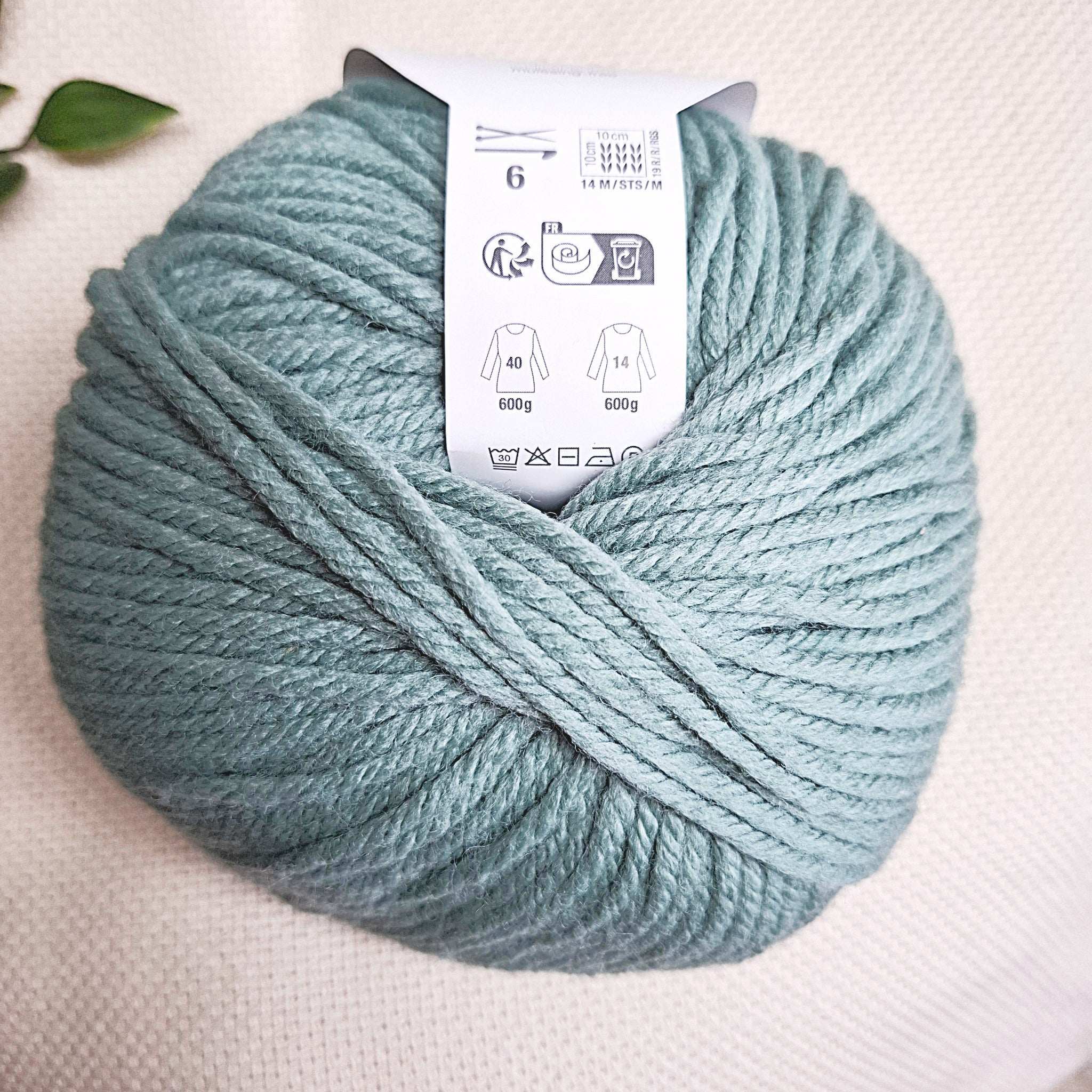 Filato punch needle spessore Chunky verde chiaro