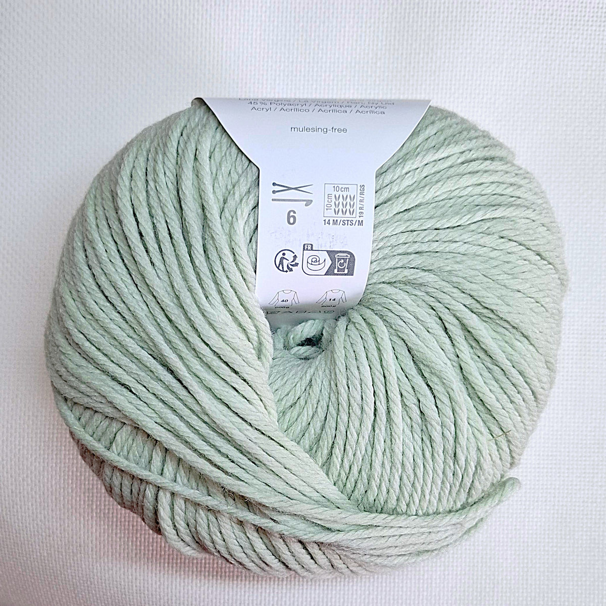 Filato punch needle spessore Chunky verde salvia