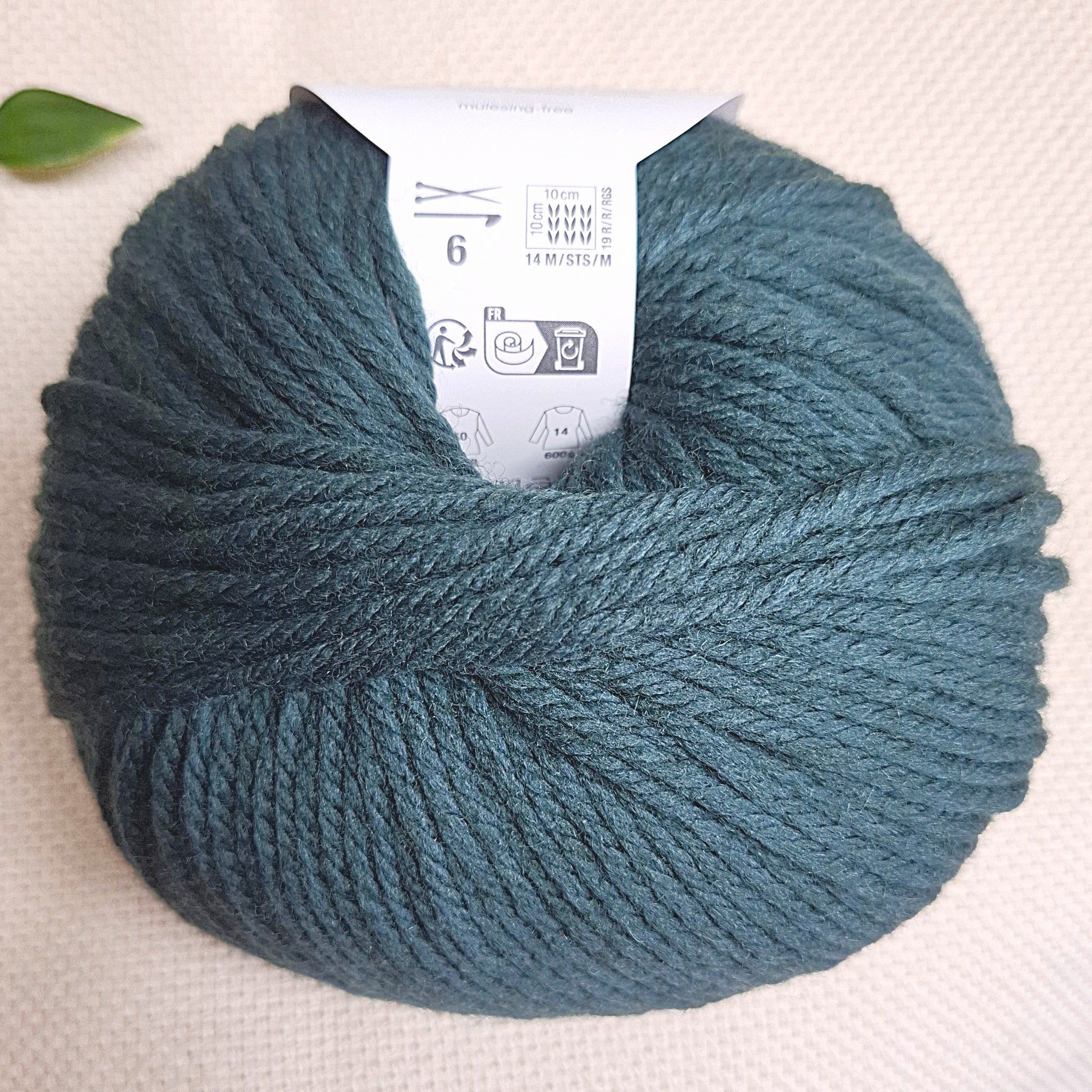 Filato punch needle spessore Chunky verde scuro