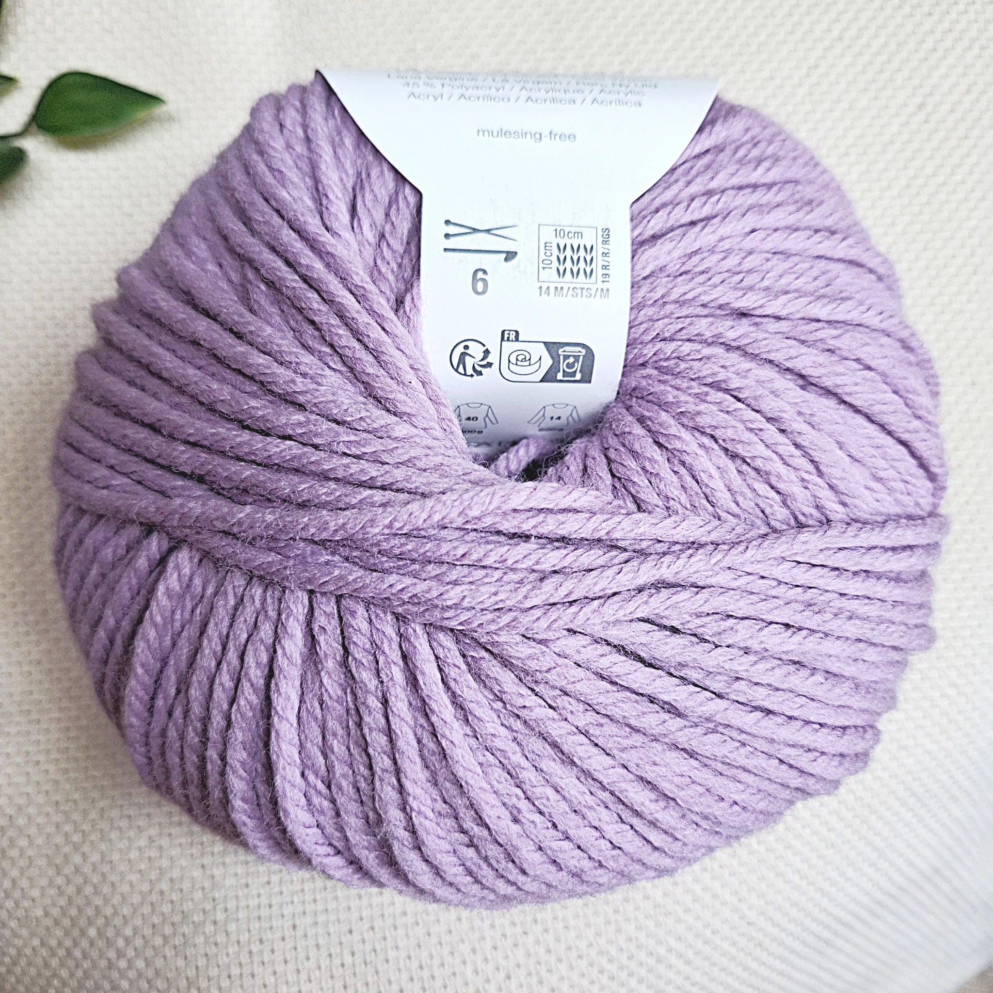 Filato punch needle spessore Chunky viola chiaro