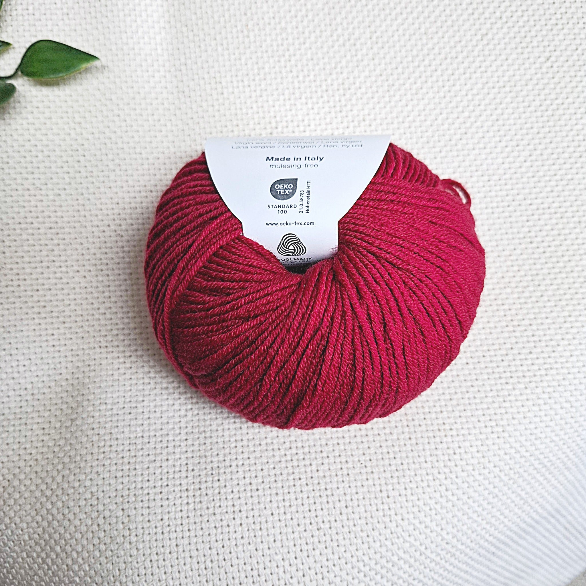 Filato per punch needle 3 mm rosso ciliegia